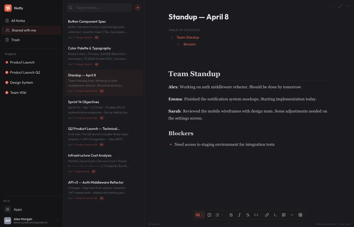 Shared Notes