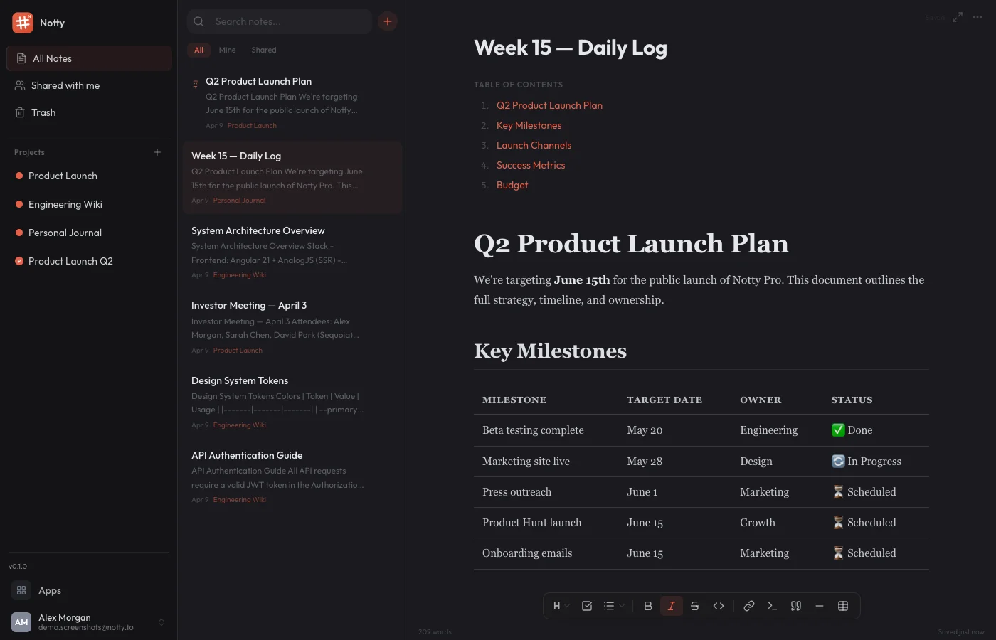 Task lists